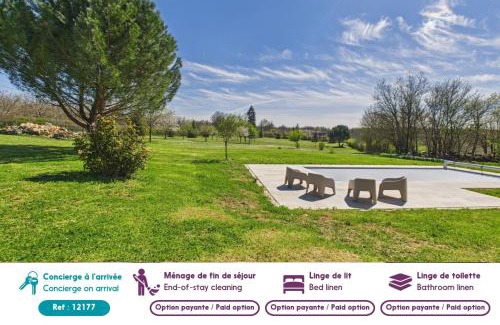 Gabillou Casa | À la campagne, belle maison pour 8 avec piscine