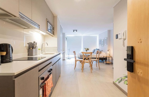 Nunoa Apartamento | Oasis en Ñuñoa: Estudio Chic para 2 huéspedes