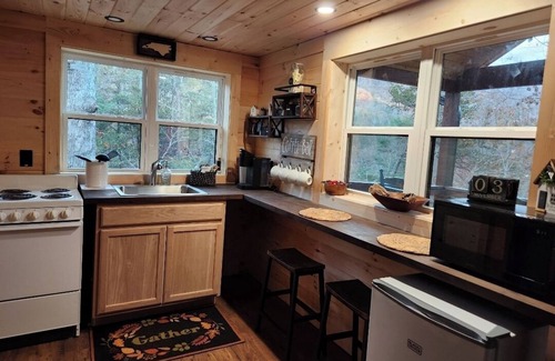 Cullowhee Cabina | 1 bedroom with a loft. Sleeps 4. Great mountain views.Dogs are allowed with fee.