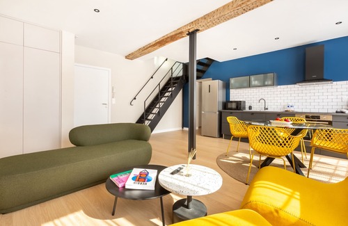 Lille Centre Ville Apartamento | Apartamento-Baño privado con ducha-Vista a la Ciudad