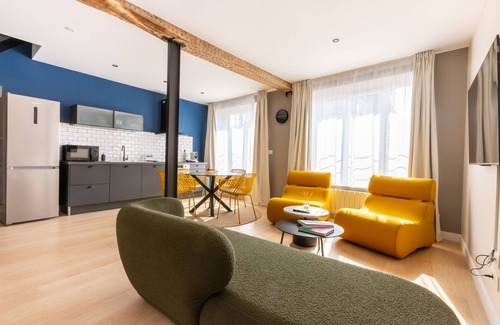Lille Centre Ville Apartamento | Apartamento-Baño privado con ducha-Vista a la Ciudad