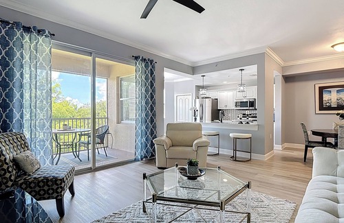 Estero Condominio | 2-bedroom condo in charming Estero with fitness room & pool