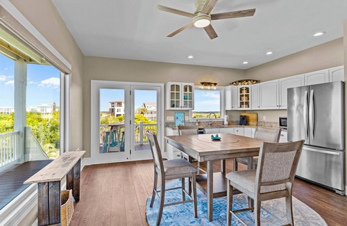 Oak Island Casa | 2nd Row Beach Home with views of beach and river on Oak Island, with heated pool