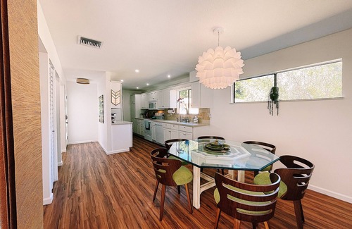 Indian River Estates Casa | 3 Bedroom 2 Bath One Floor Contemporary with HEATED POOL in Screened Lanai
