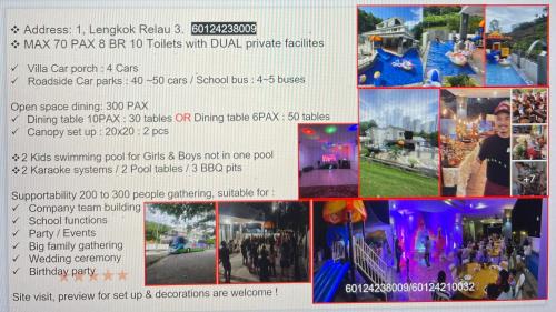 Bayan Lepas Casa | 35PAX 9BR Villa with Kids swimming Pool, KTV, BBQ n Pool Tables near SPICE Arena Penang 9800 SQFT