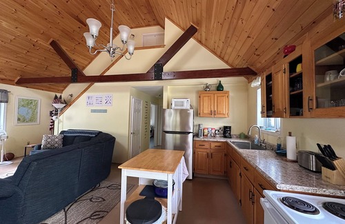 Standish Casa | 3Bd, 1 bath camp on Frye Island close to Beach 6 with screened-in porch!