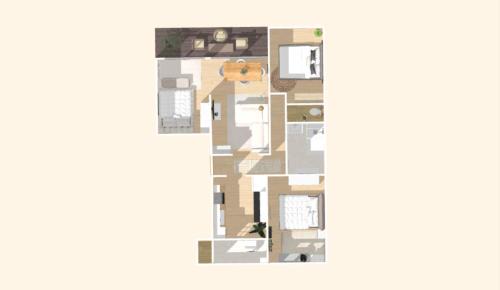 Fabron Apartamento | 4- rooms appart 80m2 parking