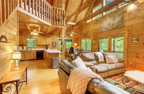 My Mountain Cabina | 5 Mi to Blue Ridge Lake: Cabin w/ Fire Pit!