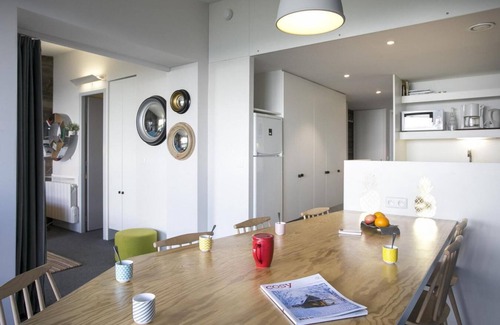 Arc-1800 Apartamento | 50m from resort center, 8th floor, balcony, tv, ski locker, 54m², Les Arcs