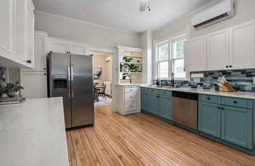 Ludington Casa | A block from the beach! Sleeps 20! Hot Tub, Game Room!
