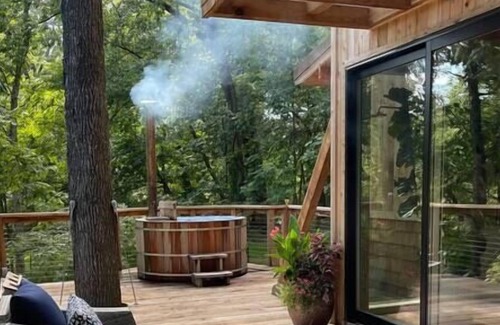 Farmington Casa | A Luxury Treehouse Experience | Wood-Fired Cedar Hot Tub