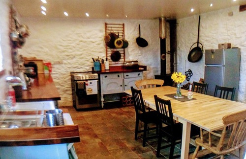 Whitland Cabaña | Un amplio pero acogedor establo lechero convertido ecológicamente, situado dentro de un viñedo.