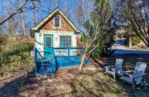 Arden Cabina | Adorable dog-friendly tiny home with creekside firepit, AC, & WiFi