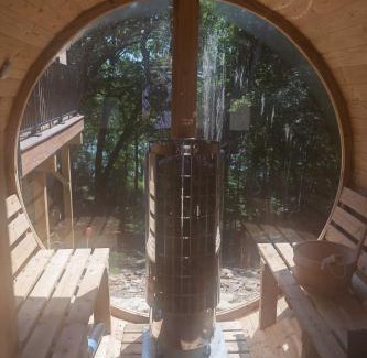 Beloit Casa | Aframe River Retreat, Sauna, Hot Tub, Workspace, New Build!