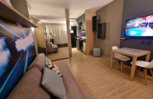 Alphaville Industrial Apartamento | Alpha Wonderful Flat Soft Alphaville Complete Home Office Air Conditioning