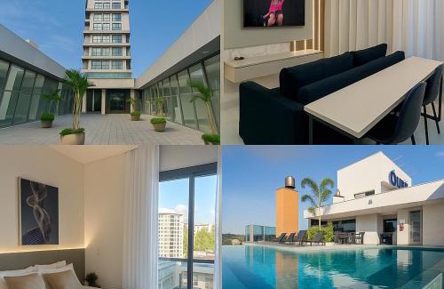 Centro Apartamento | Ap compacto completo a 900m da Oktoberfest com Piscina, academia, Wi-Fi, ar condicionado e garagem privativa