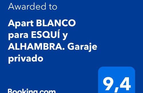 Genil Apartamento | Apart BLANCO para ESQUÍ y ALHAMBRA. Garaje privado