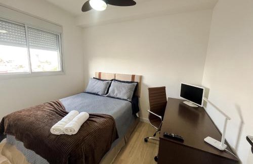 Panamby Apartamento | Apartamento com espaço de trabalho completo - Estação João Dias CPTM