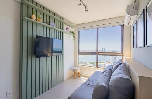 Pina Apartamento | Apartamento com VISTA maravilhosa no bairro do Pina! Cozinha completa, Wi-Fi, Ar Condicionado e máquina de lavar - Condomínio com Estacionamento, Recepção 24h, Piscina e Academia