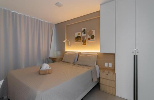 Pina Apartamento | Apartamento com VISTA maravilhosa no bairro do Pina! Cozinha completa, Wi-Fi, Ar Condicionado e máquina de lavar - Condomínio com Estacionamento, Recepção 24h, Piscina e Academia