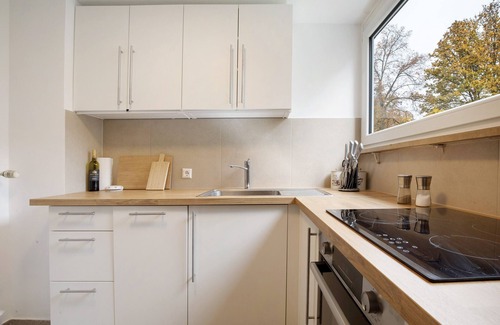 Heidenheim an der Brenz Apartamento | Apartamento 'Geschäftsreisetraum' con terraza privada y Wi-Fi
