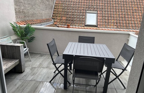 Berck-sur-Mer Apartamento | Apartamento-Apartamento-Baño privado con bañera-Terraza