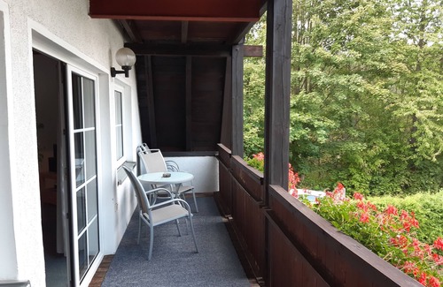 Walkenried Apartamento | Apartamento-Confortable-Baño privado-Vista al Jardín-Typ B Balkon 12