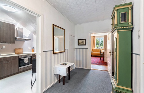 Gremersdorf Apartamento | Apartamento 'Ferienwohnung Bauernhof Rohde' con terraza compartida, jardín privado y Wi-Fi