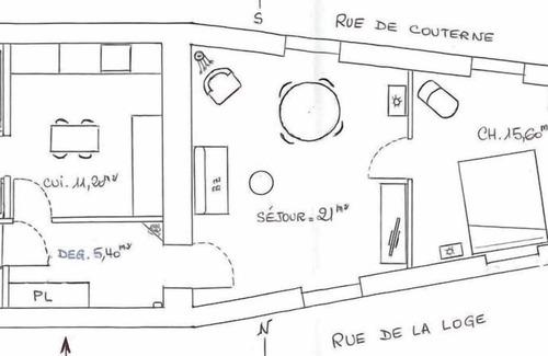 Lassay-les-Chateaux Apartamento | Apartamento Lassay-les-Châteaux, 1 dormitorio, 2 personas