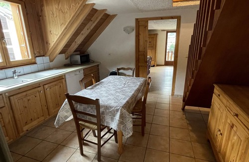 Valloire Apartamento | Apartamento 'Le Galibier' con vistas a la montaña, jardín compartido y Wi-Fi
