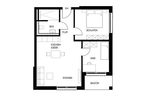 Rhein-Erft-Kreis District Apartamento | Apartment "London" in Erftstadt - 3 Zimmer & 63qm - nahe Köln, Messe, Phantasialand & Bonn - Familienurlaub oder Business Trip