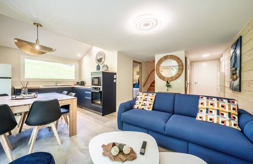Saxel Apartamento | Apartamento 'Mont Blanc Spa-terrasse Privatisés' con terraza privada, jardín privado y Wi-Fi