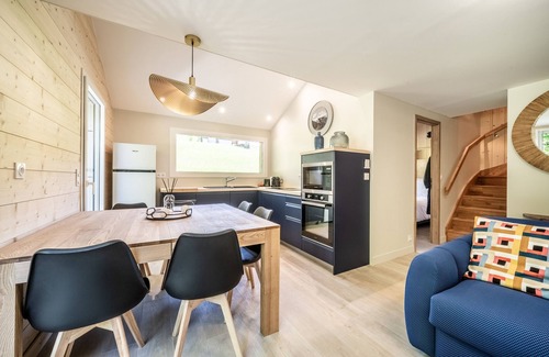 Saxel Apartamento | Apartamento 'Mont Blanc Spa-terrasse Privatisés' con terraza privada, jardín privado y Wi-Fi