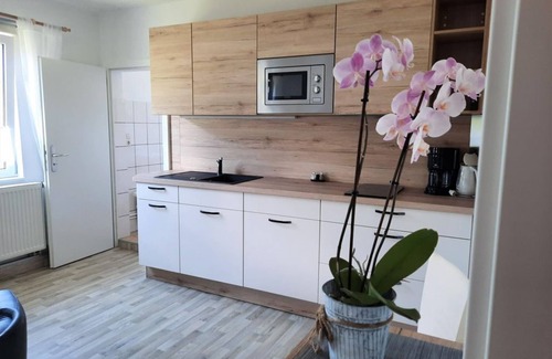 Pfaffendorf Apartamento | Apartment "Pfaffenstein", living room/bedroom - Ferienhof Müller