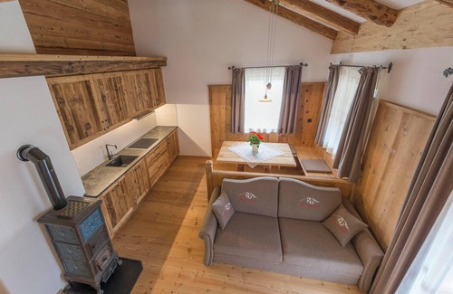 Sorafurcia Apartamento | Apartamento Piz da Peres - Piz da Peres con vistas a la montaña, piscina, sauna, Wi-Fi y jardín
