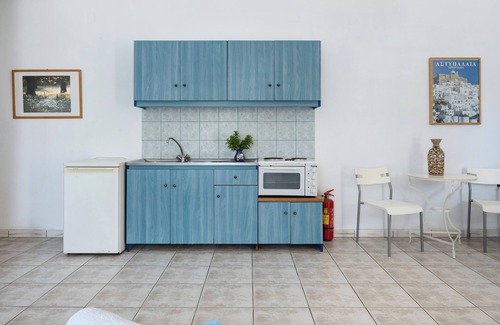Astypalaia Apartamento | Apartamento 'Salonikia Studio No 3' con vistas al mar, Wi-Fi y aire acondicionado