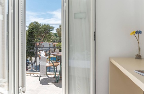Panormos Apartamento | Apartamento 'Studio No 11' con piscina compartida, Wi-Fi y aire acondicionado