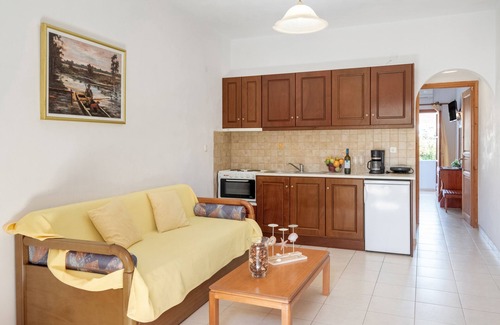 Astypalaia Apartamento | Apartamento 'Studios Asterias 2' con terraza compartida, Wi-Fi y aire acondicionado.