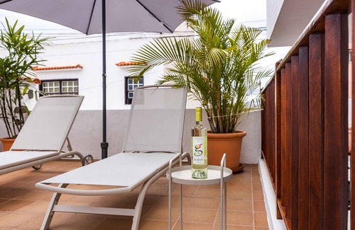 Garachico Apartamento | Alquiler-Moderno-Baño privado-Vista al Mar-Doppelzimmer