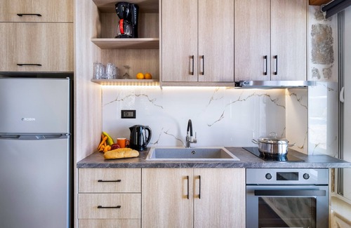 Tsoukaladhes Apartamento | Apartamento con vistas a la piscina, al mar, Wi-Fi y terraza
