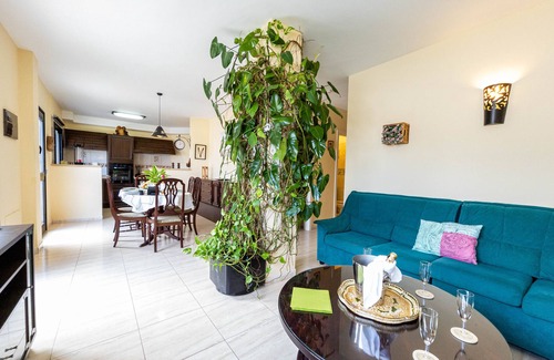 La Guancha Apartamento | Apartamento con terraza privada en villa, hermosa vista al mar y montaña