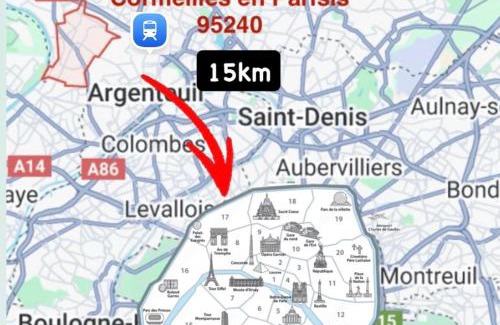 Cormeilles-en-Parisis Apartamento | Appartement F3 Neuf avec Vue sur la Seine et Parking à 10 min de la Gare, Proche Paris