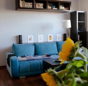 Bytom Apartamento | ArtView 9 piętro, przytulny apartament z super widokiem, King Size Bed