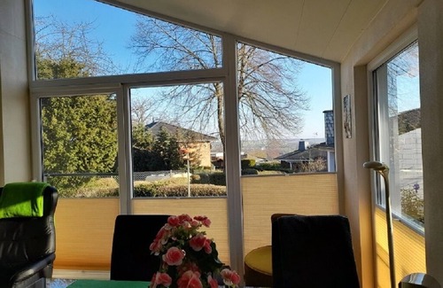 Brakel Casa | Atrium casa de vacaciones en el verde para "dos", gablete de cristal, terraza de cristal, Weserbergland