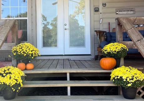 Goodrich Casa | Autumn by the Lake Dock Fish Fireside Comfort