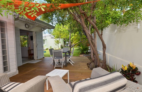 La Saline Les Bains Casa | Baie Rose-Bungalow-Vista a la Piscina-Baño privado-Luna de miel