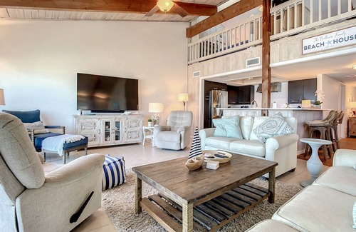 Sea Dunes Casa | Beachfront Deck with steps down to the white sandy beach! Sea Dunes Sandcastle 1A