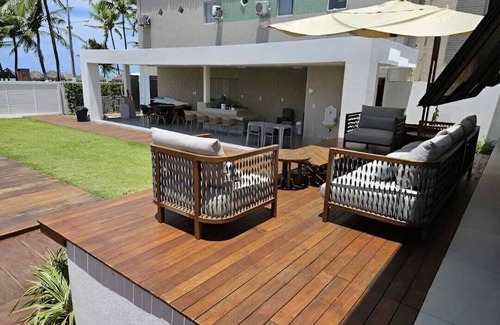 Camboinha Casa | Beachfront House with Balcony and Sea View, João Pessoa