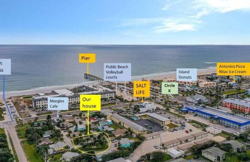 St. Augustine Beach Casa | Beachside home, less than 500 steps to beach, oasis yard
