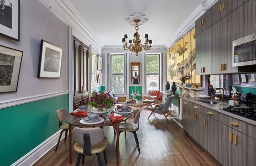 Bedford-Stuyvesant Apartamento | Hermoso piso de salón privado de Brooklyn Brownstone